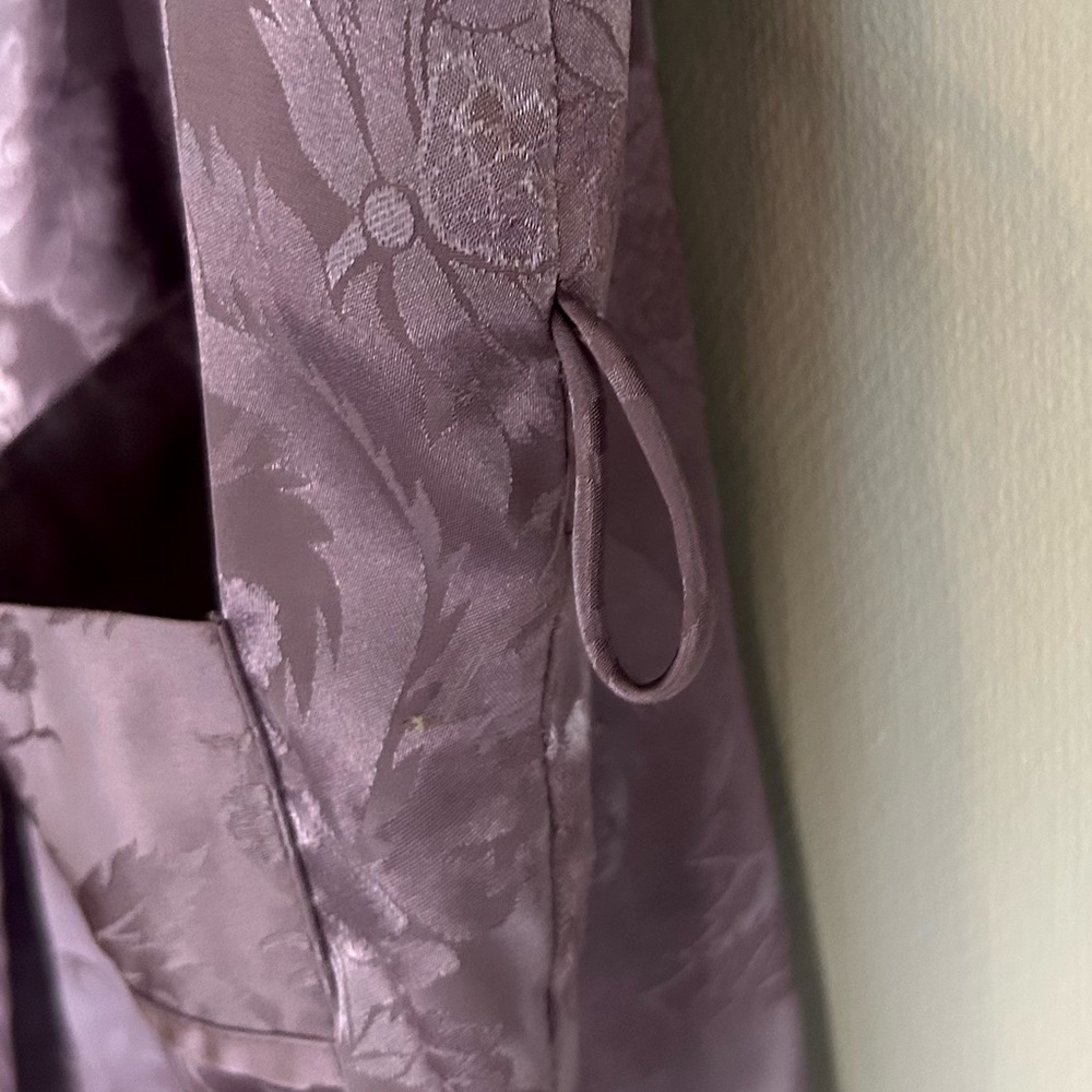 VINTAGE 80S VICTORIA’S SECRET Gold Label Silky Satin Floral Jacquard Robe | Sz S - Picture 8 of 16